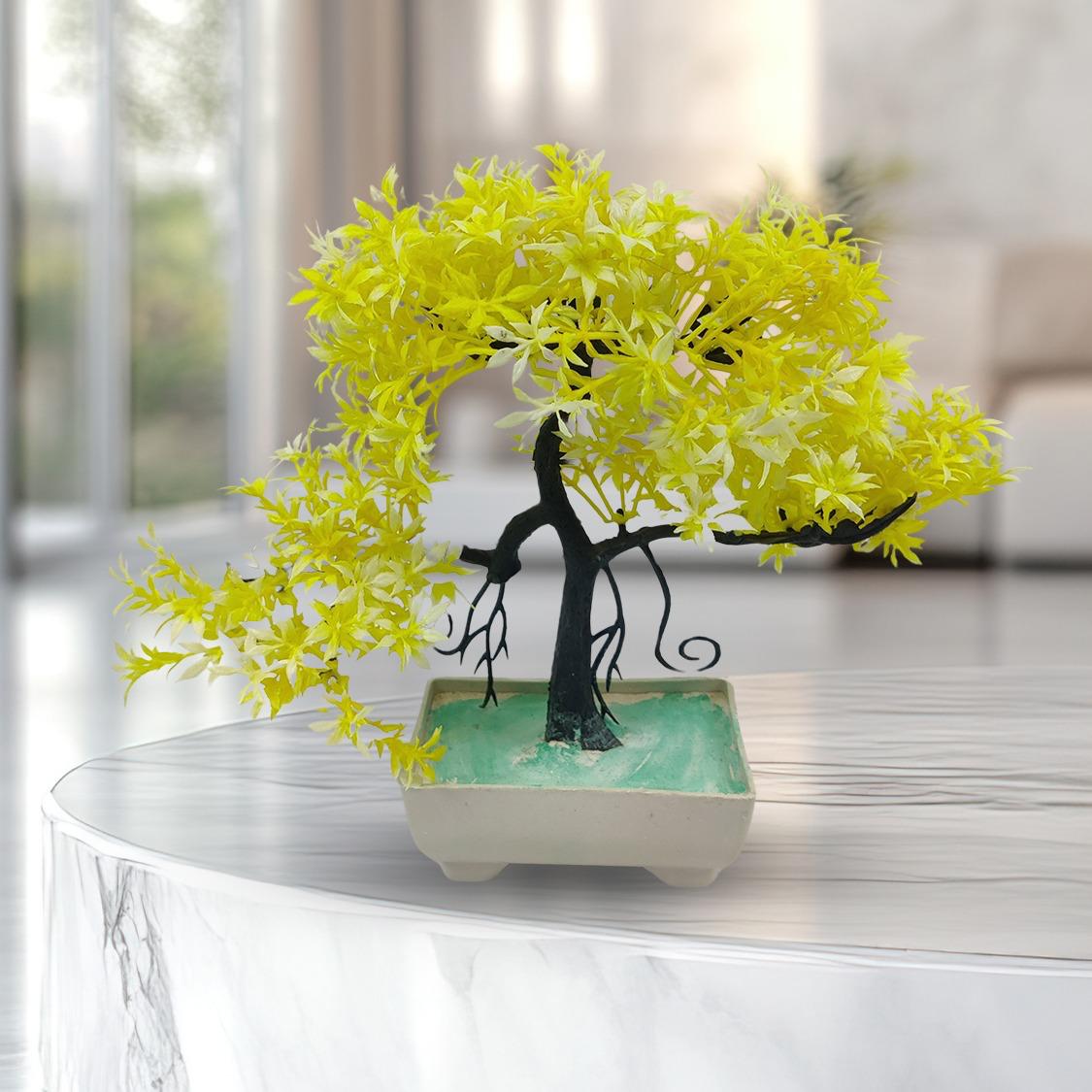 Pack Of 3 Bonsai Trees-Green-Yellow-Orange