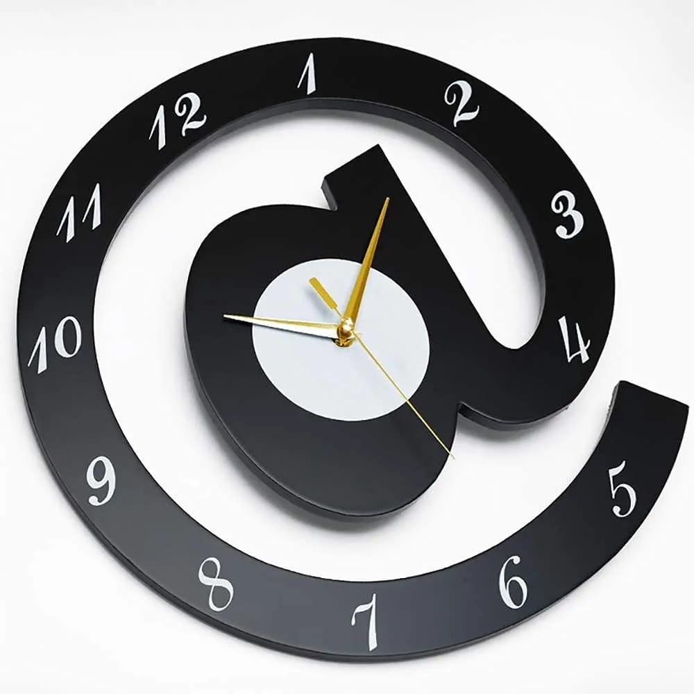 The Sign (@)3D Wooden wall clock