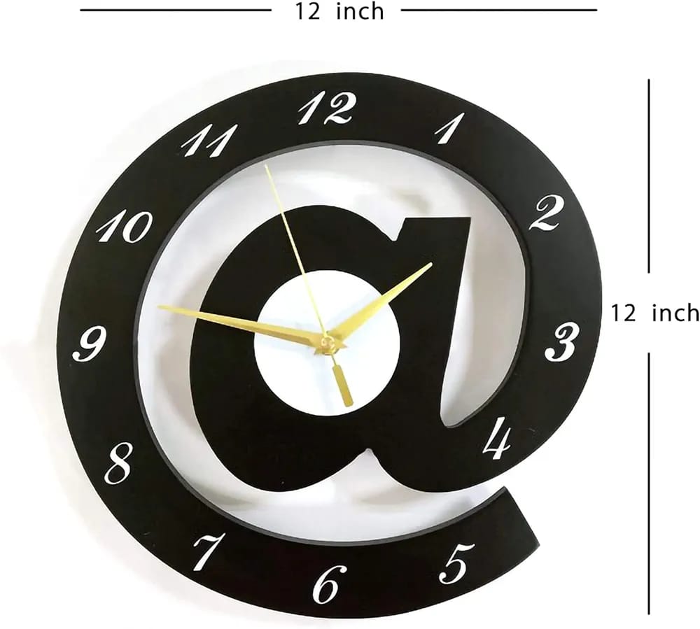 The Sign (@)3D Wooden wall clock