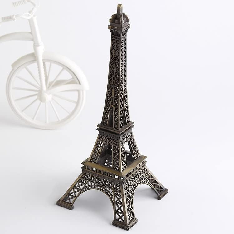 7-inch Eiffel Tower Statue Decor – Bronze Alloy Metal