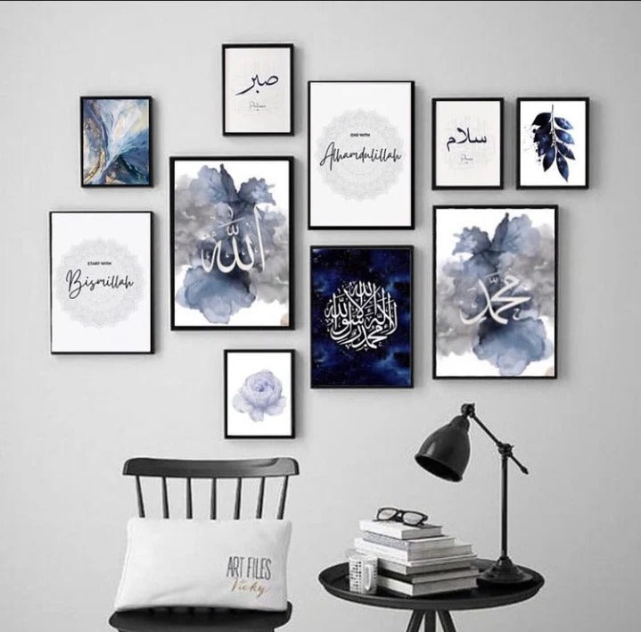 Wooden Photo Frame Set – 10 Pcs