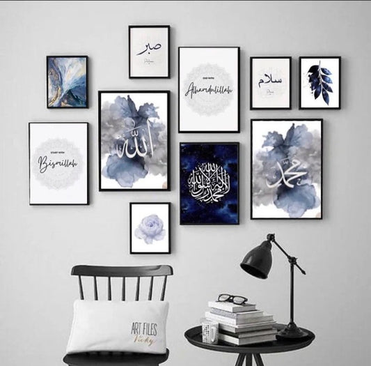 Wooden Photo Frame Set – 10 Pcs