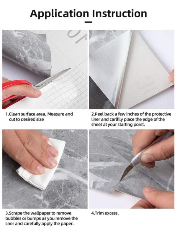 Marble Self-Adhesive, Anti Oil, Heat Resistant Wallpaper
