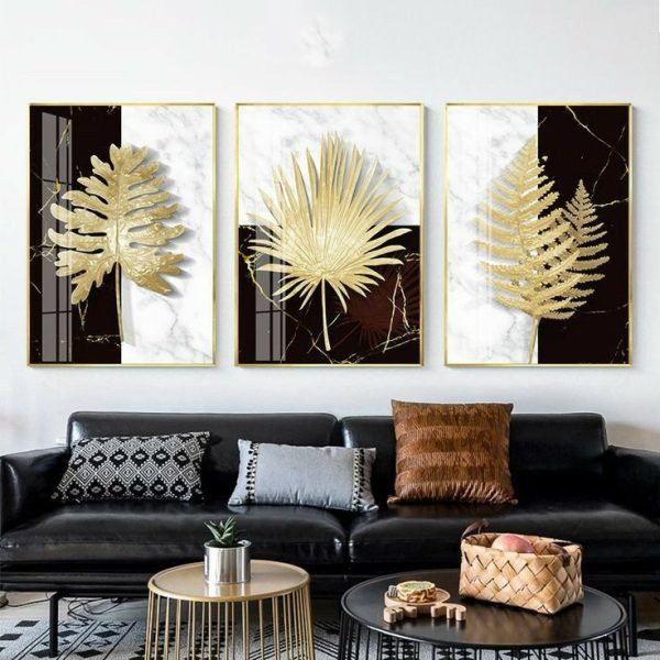 Set Of 3pcs Flower Metal Art