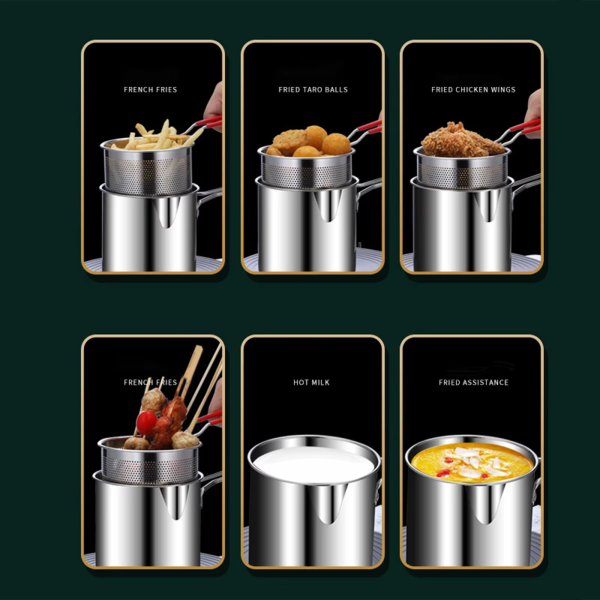 Deep Fryer Pot with Strainer