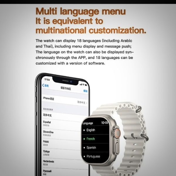 T800 Ultra Smartwatch – 1.99″ Display & Bluetooth Calling