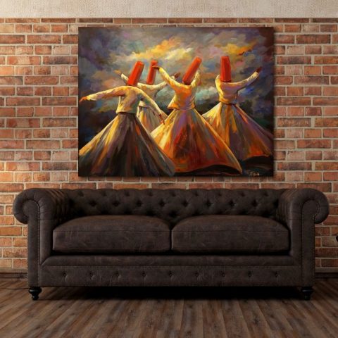 Whirling Dervish Canvas Wall Art