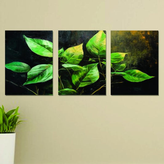 Green leaf tree Wall Art Wooden Phototile Frames