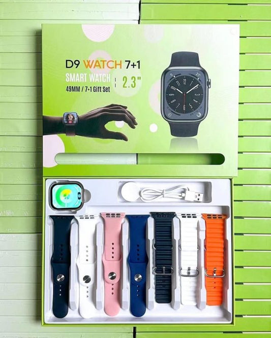D9 Ultra Series 9 Smartwatch – 7 Straps