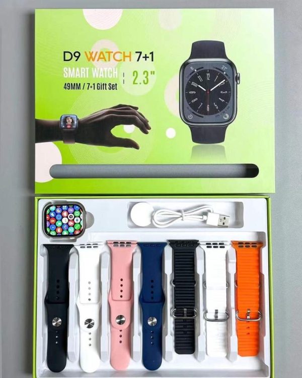 D9 Ultra Series 9 Smartwatch – 7 Straps