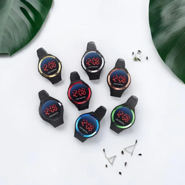 Digital Led Smart Round Shape colourful ring Watch