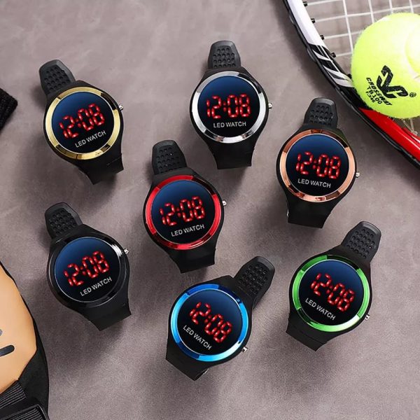 Digital Led Smart Round Shape colourful ring Watch