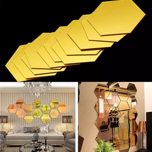 3d Acrylic Hexagonal Mirror-surface and Geometric Diy Art