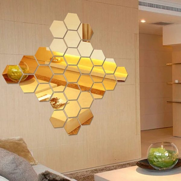 3d Acrylic Hexagonal Mirror-surface and Geometric Diy Art