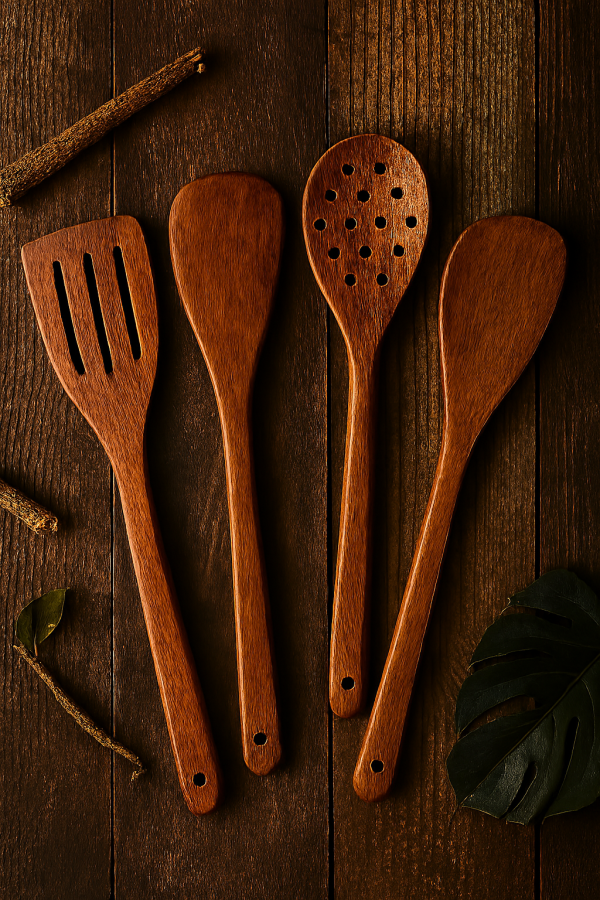 4-Piece Wooden Spoon Set