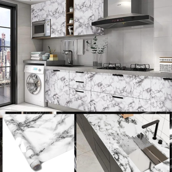 Marble Self-Adhesive, Anti Oil, Heat Resistant Wallpaper