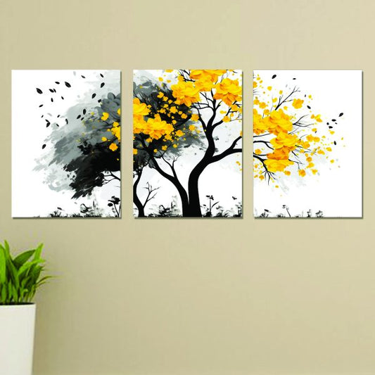 Set Of 3 Tree Art Wooden Phototile Frames For Wall Decor