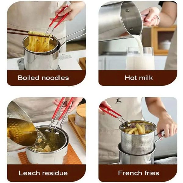 Deep Fryer Pot with Strainer