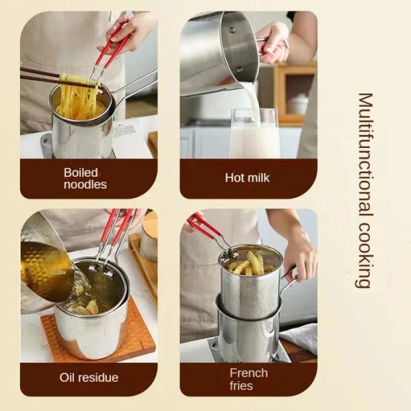 Deep Fryer Pot with Strainer