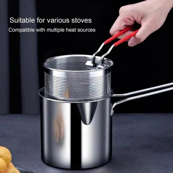 Deep Fryer Pot with Strainer