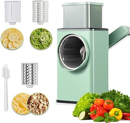 Multifunctional Rotary Vegetable Cutter, Cheese Grater