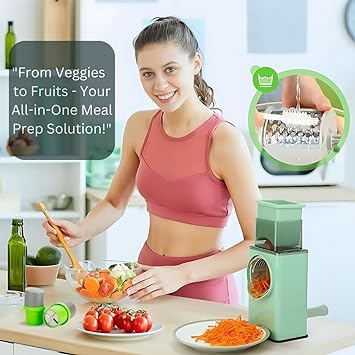 Multifunctional Rotary Vegetable Cutter, Cheese Grater