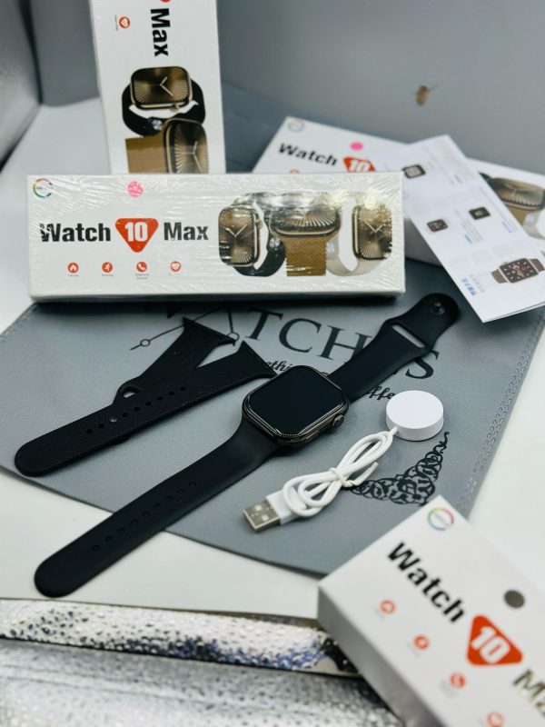 Watch 10 Max Smartwatch – Series 10 with Stainless Steel Body & HD Edge Display