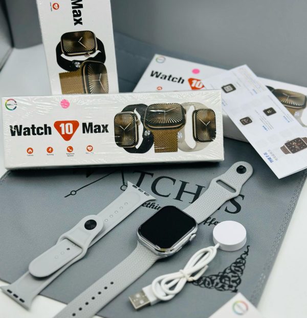 Watch 10 Max Smartwatch – Series 10 with Stainless Steel Body & HD Edge Display